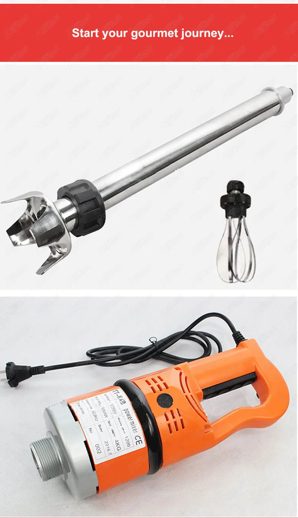 Bar Blender Mixing - K4B-530 Elektryczny blender ręczny mieszadło prętowe
