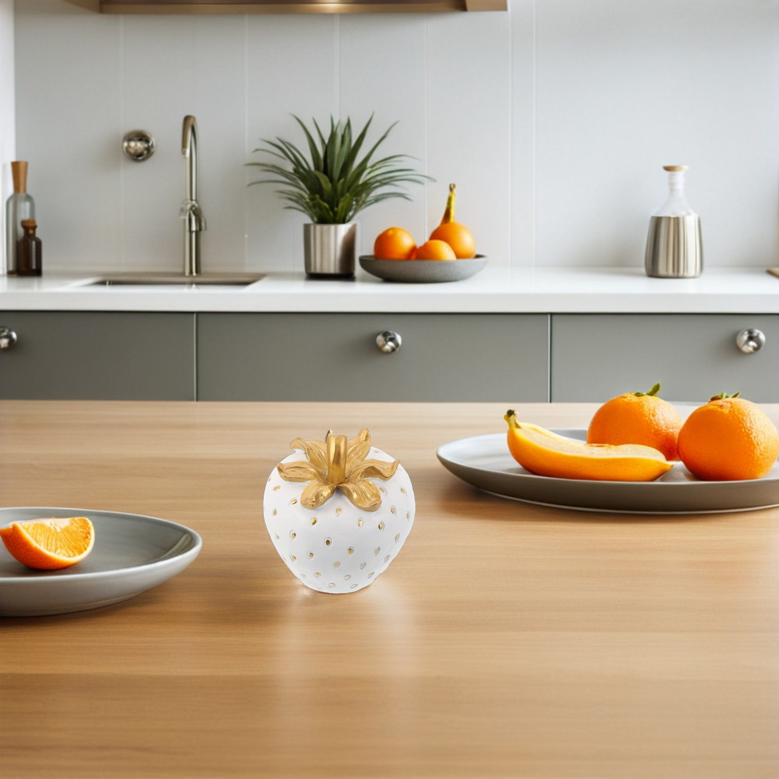 Commercial Kitchen Interior Design - Realistyczne, kolorowe rekwizyty w postaci truskawek