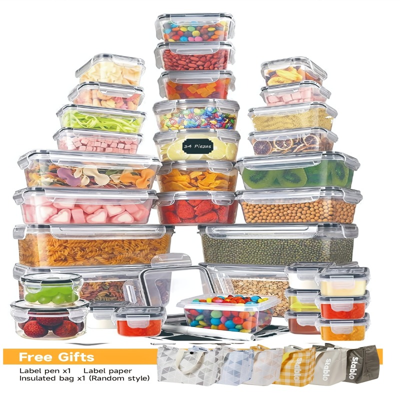 Commercial Kitchen Organization - 48-częściowy zestaw pojemników do przechowywania żywności